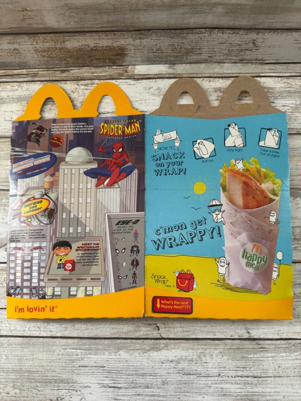 McDonald's 2009 Happy Meal 3 Different Boxes & 2004 Stepometer In Package
